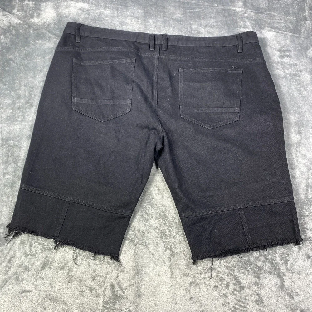 Lot Of 2 Smoke Rise Shorts Mens Size 50 Denim Moto Raw Hem Hip Hop Y2K Jorts Zip